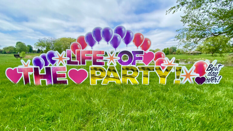 Life of the party sign