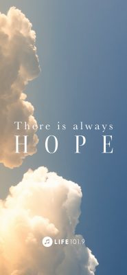 "there is always hope" clouds in the sky